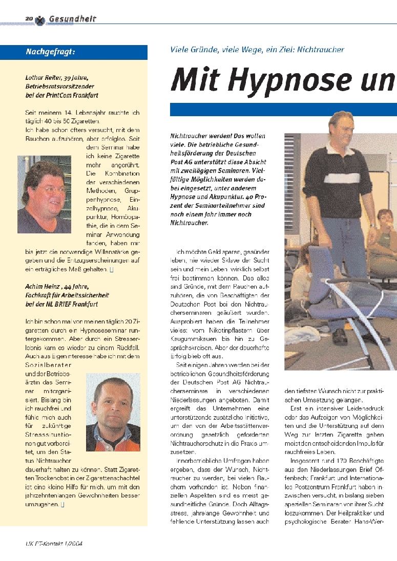 Hypnose und Dauernadel