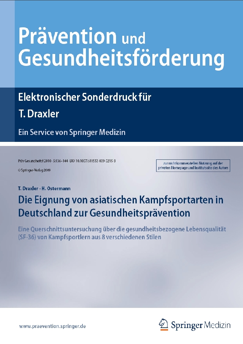 Die Eignung von asiatischen Kampfsportarten in Deutschland zur Gesundheitsprävention