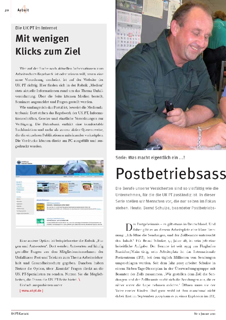 Postbetriebsassistent beim Zoll