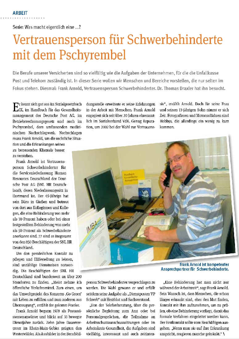 Vertrauensperson für schwerbehinderte mit dem Pschyrembel