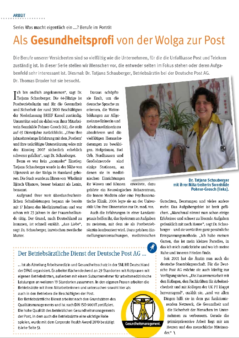 Als Gesundheitsprofi von der Wolga zur Post