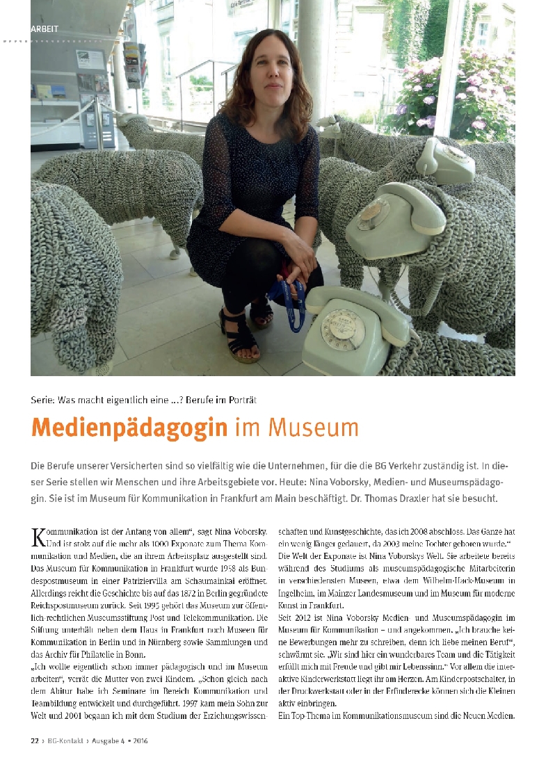 Medienpädagogin im Museum