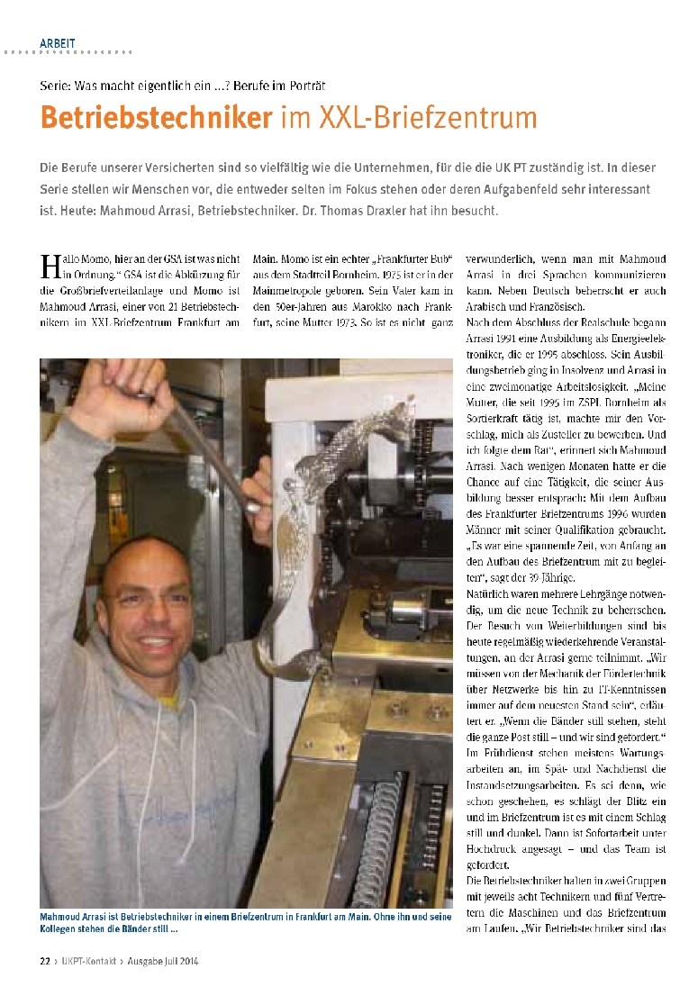 Betriebstechniker im XXL-Briefzentrum