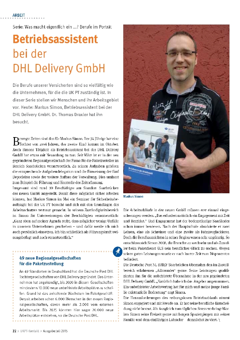 Betriebsassistent bei der DHL Delivery GmbH