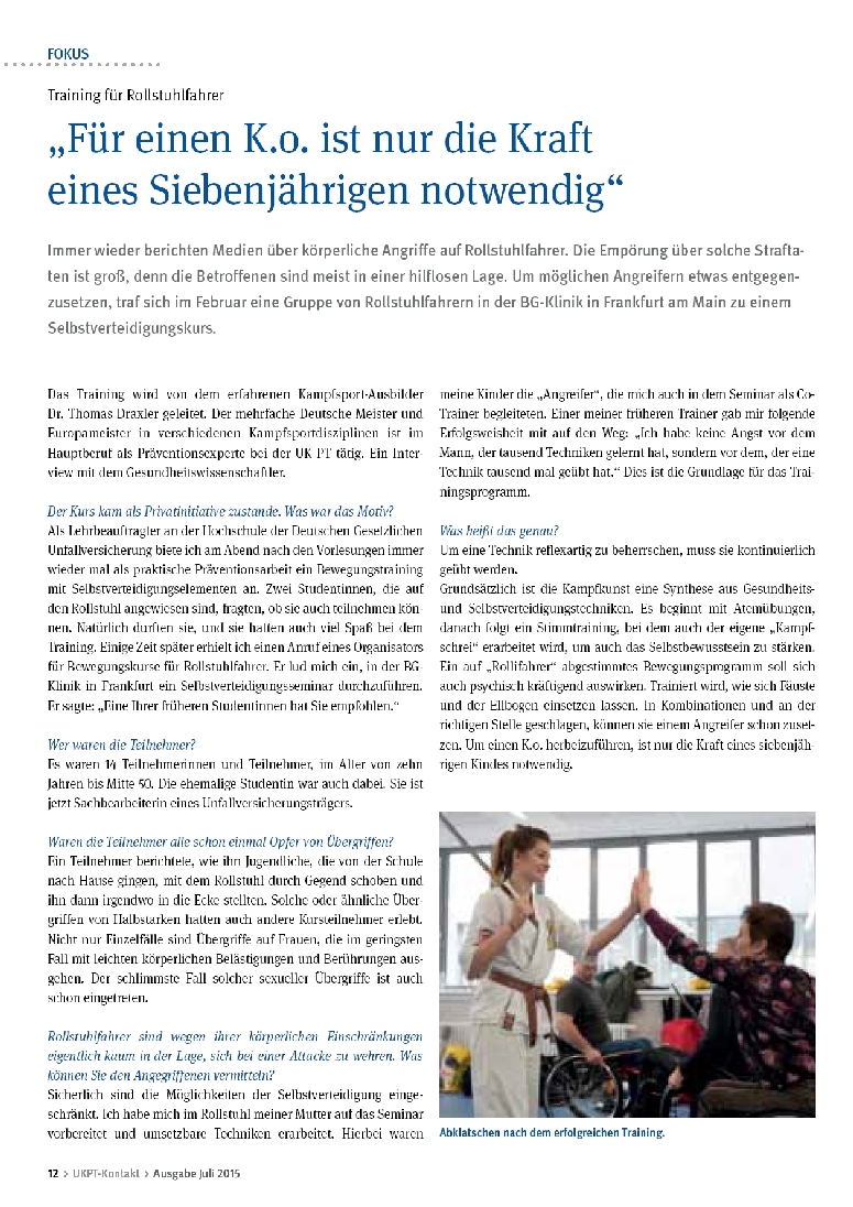 Für ein ko ist nur die Kraft eines Siebenjährigen notwendig