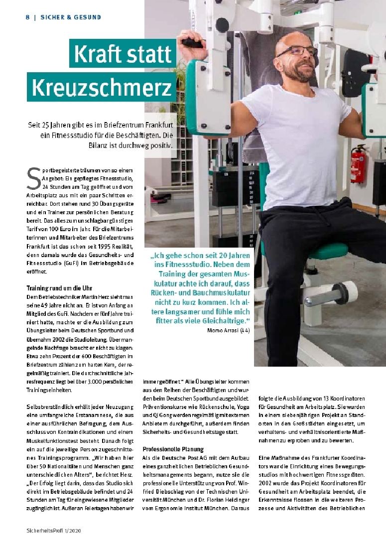 Kraft statt Kreuzschmerz